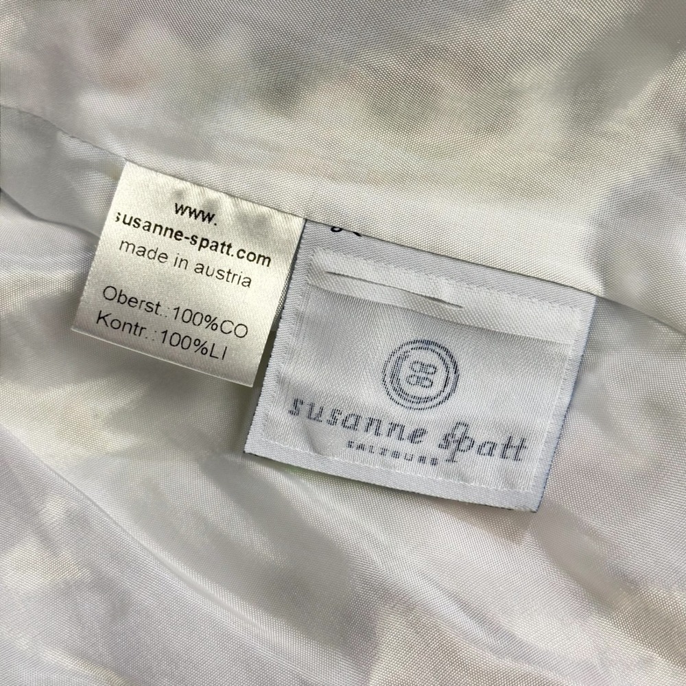 Susanne Spatt Salzburg Austrian Cotton Deer Bird Print Blazer Sz 42 - Picture 12 of 12